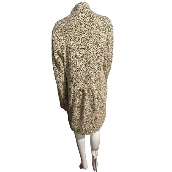 Anthropologie Cartonnier Rowan Leopard Jacket Size S Trench Coat Shimmer Sparkle - Picture 3 of 16